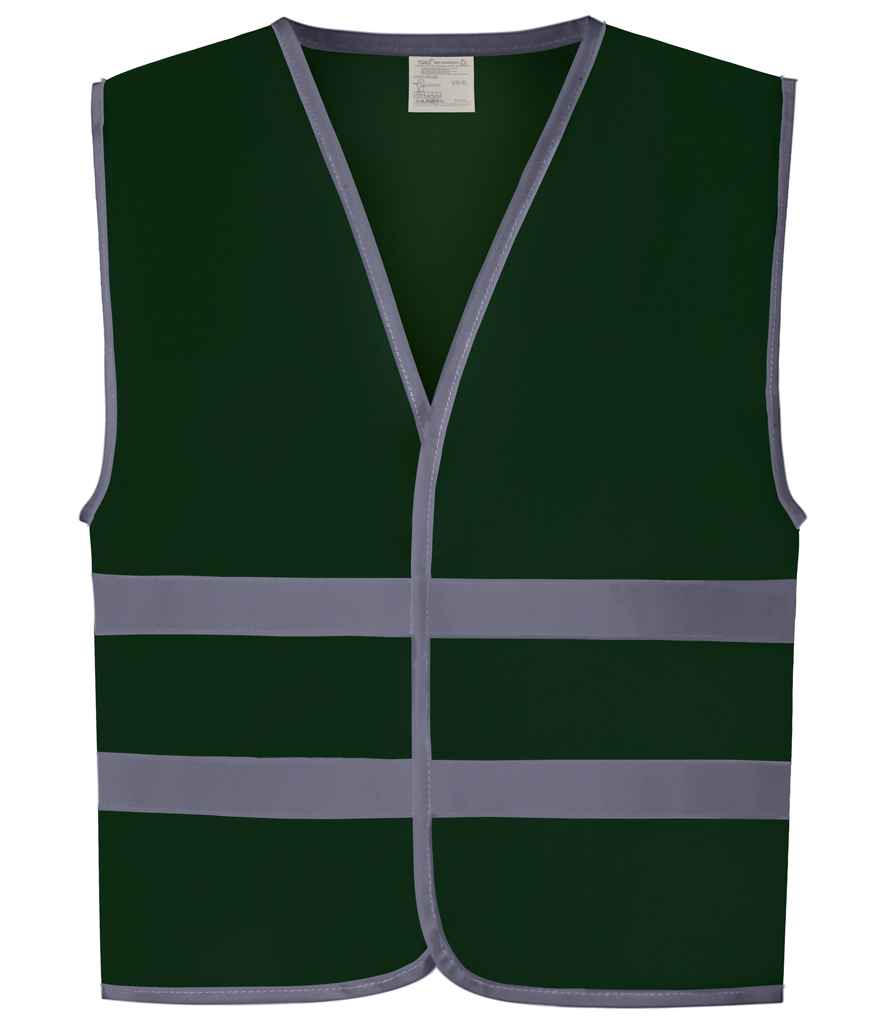 Yoko Kids Hi-Vis Two Band Waistcoat – Safety and Visibility for Children Paramedic Green L