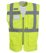 Hi-Vis Executive Waistcoat - Yoko Hi-Vis Top Cool Open Mesh Executive Waistcoat Yellow 3XL