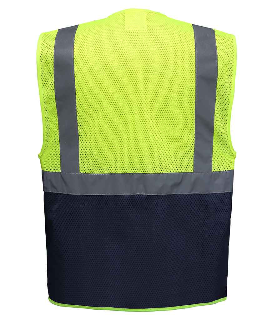 Hi-Vis Executive Waistcoat - Yoko Hi-Vis Top Cool Open Mesh Executive Waistcoat