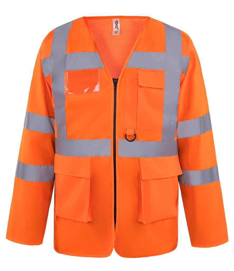 Hi-Vis Executive Waistcoat - Yoko Hi-Vis Executive Long Sleeve Waistcoat