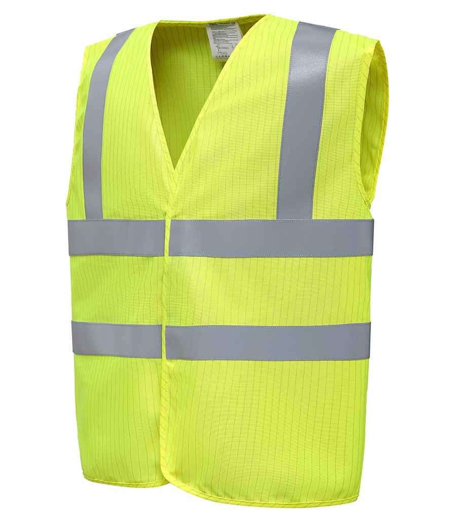 Yoko Hi-Vis Anti-Static Flame Retardant Waistcoat - Durable Safety Waistcoat from Fou Tees Ireland