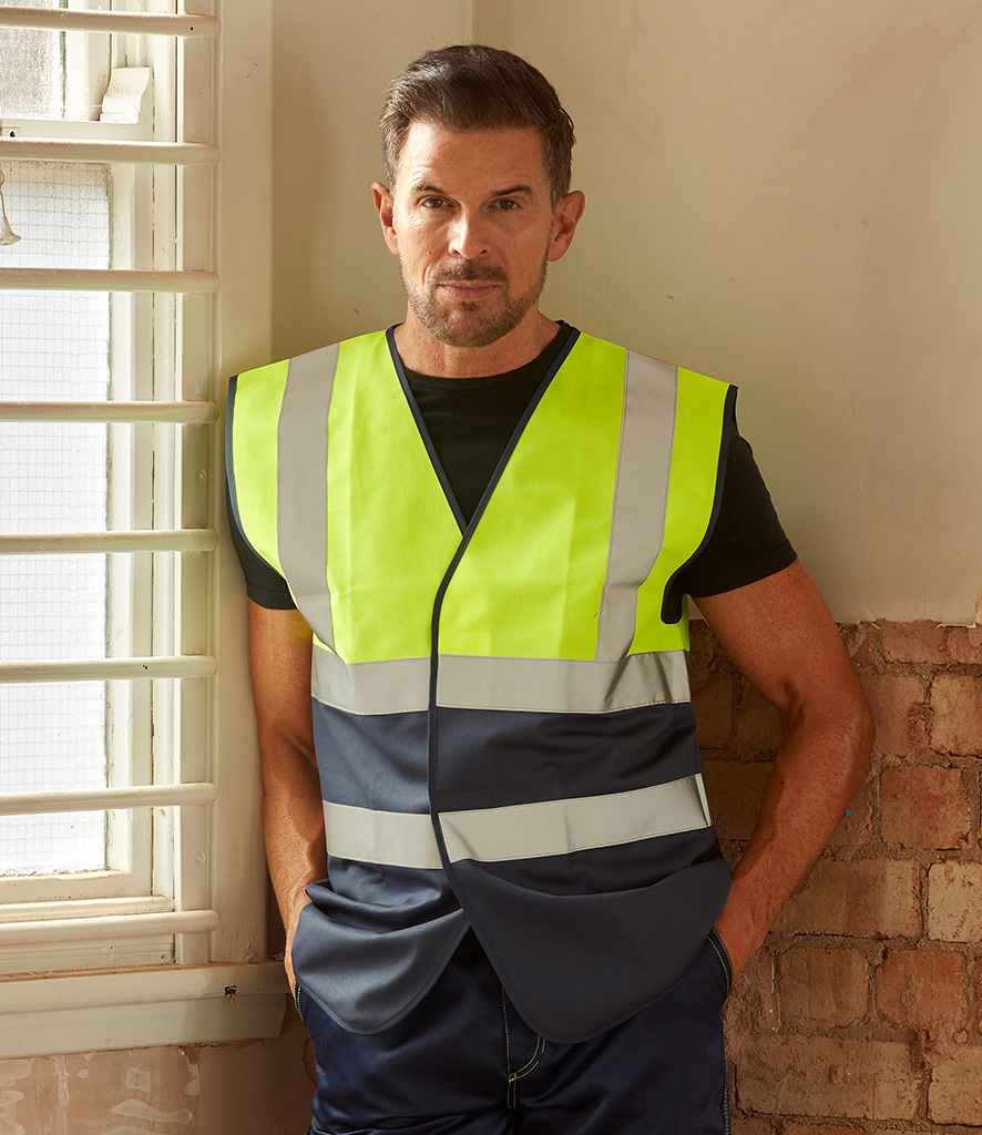 Yoko Two Tone Waistcoat – High Visibility Safety Waistcoat by YOKO