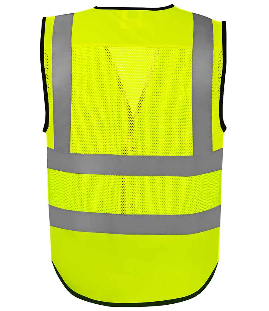 Yoko Superior Eco Mesh Button Waistcoat – Eco-Friendly Hi-Vis Safety Wear