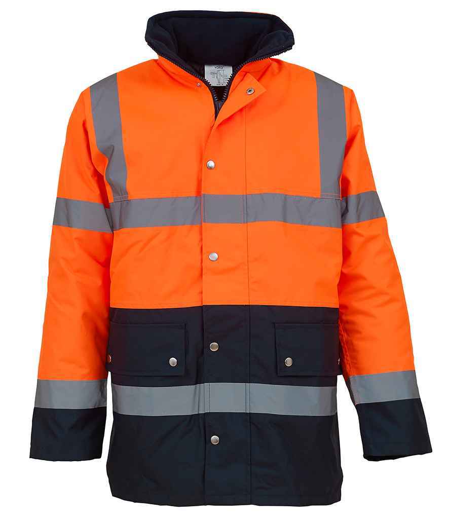 Yoko Hi-Vis Two Tone Motorway Jacket for Bulk Orders in Ireland