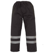 Yoko Hi-Vis Waterproof Overtrousers for Reliable Outdoor Safety Black 3XL