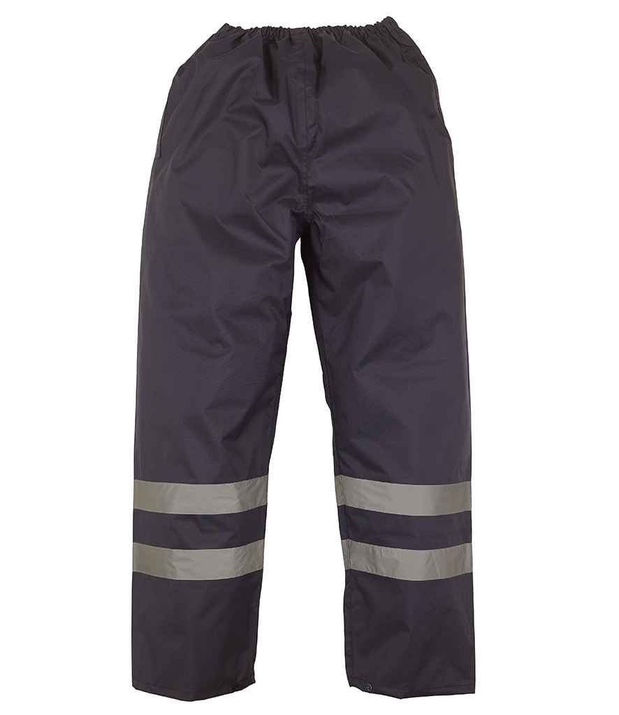 Yoko Hi-Vis Waterproof Overtrousers for Reliable Outdoor Safety Navy 3XL