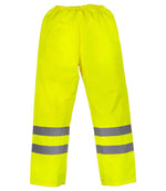 Yoko Hi-Vis Waterproof Overtrousers for Reliable Outdoor Safety Yellow 3XL