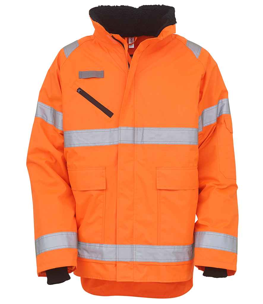 Yoko Fontaine Storm Jacket – Durable Hi-Vis Safety Jacket from Fou Tees Ireland Orange 3XL