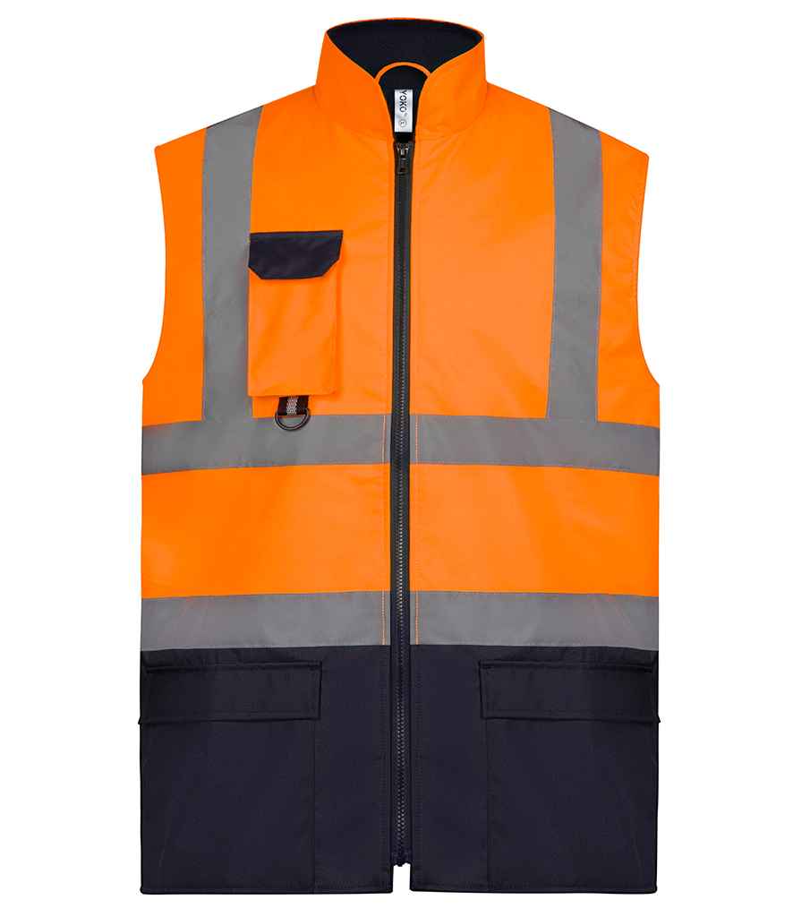 Yoko Two Tone Bodywarmer - Comfortable and Practical Hi-Vis Outerwear Orange/Navy 3XL