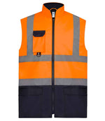 Yoko Two Tone Bodywarmer - Comfortable and Practical Hi-Vis Outerwear Orange/Navy 3XL