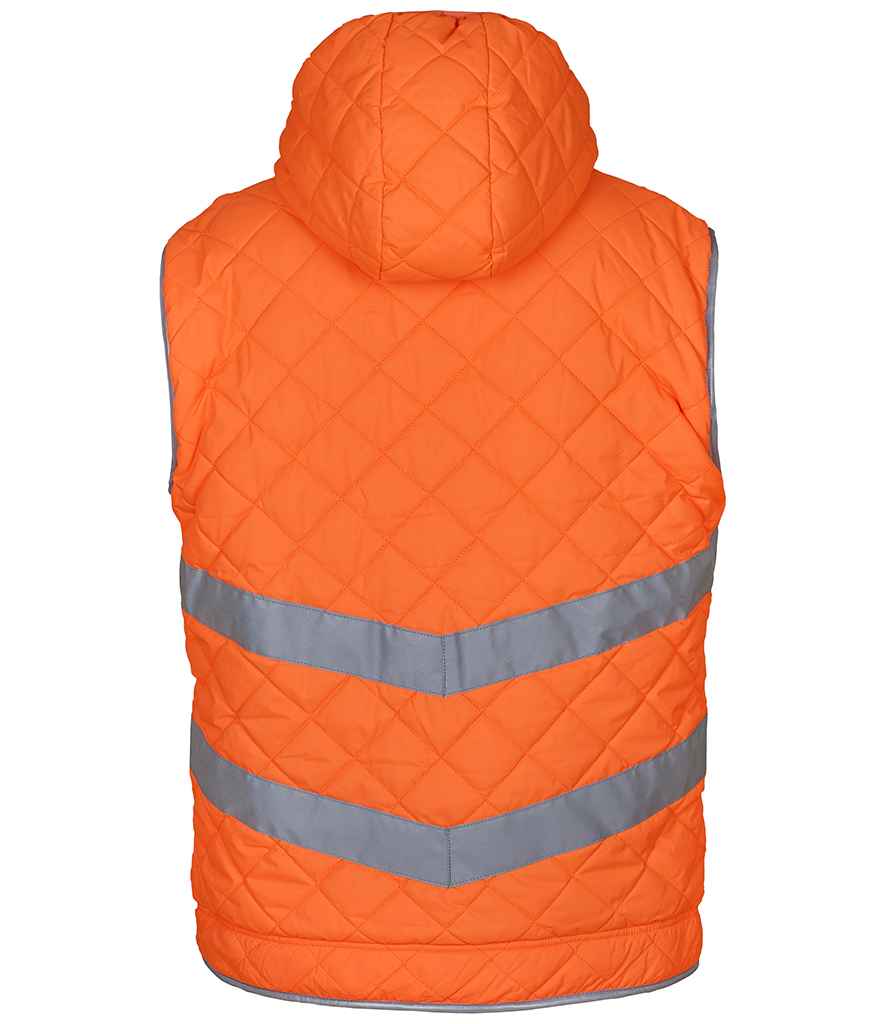Yoko Hi-Vis Kensington Hooded Gilet – Durable Safety Gilet for Visibility and Comfort