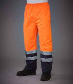 Hi-Vis Waterproof Overtrousers - Yoko Hi-Vis Two Tone Waterproof Overtrousers