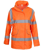 Yoko Ladies Hi-Vis Executive Jacket – High Visibility Safety Wear Orange XXL