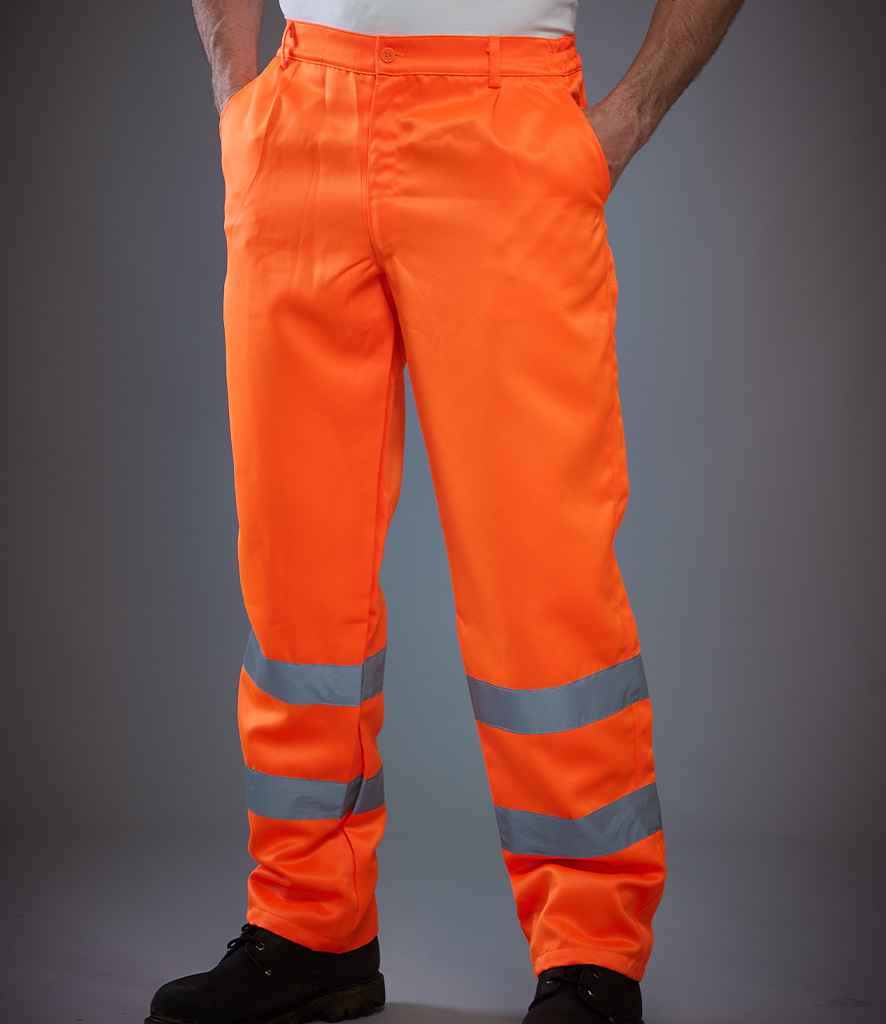 Hi-Vis work trousers - Yoko Hi-Vis Poly/Cotton Work Trousers
