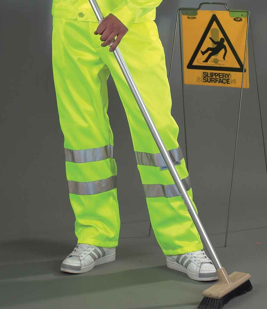 Hi-Vis work trousers - Yoko Hi-Vis Poly/Cotton Work Trousers Yellow 44/L