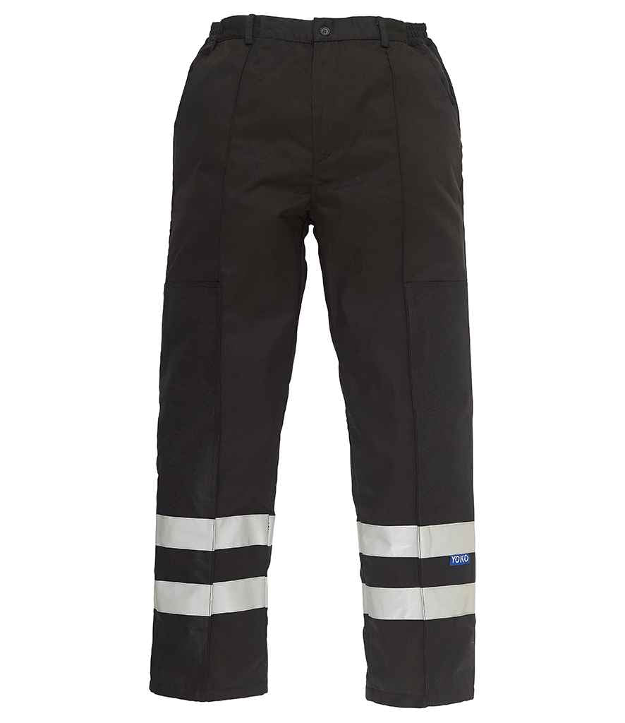 Yoko Reflective Poly/Cotton Ballistic Trousers for Enhanced Safety and Comfort Black 42/L