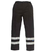 Yoko Reflective Poly/Cotton Ballistic Trousers for Enhanced Safety and Comfort Black 42/L