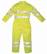 Yoko Hi-Vis Poly/Cotton Coverall – Durable High Visibility Workwear Yellow 4XL