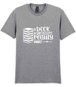A Book a Day Keeps Reality Away t-shirt in sport grey