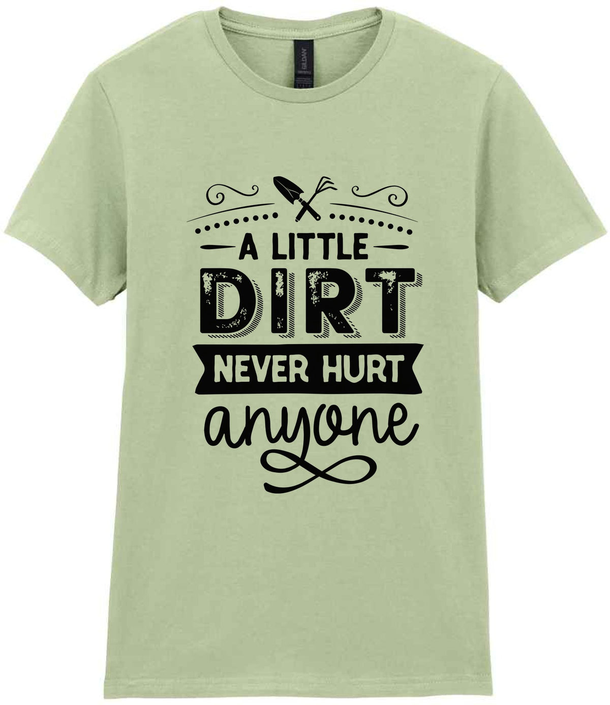 A LITTLE DIRT NEVER HURT Anyone t-shirt in pistachio