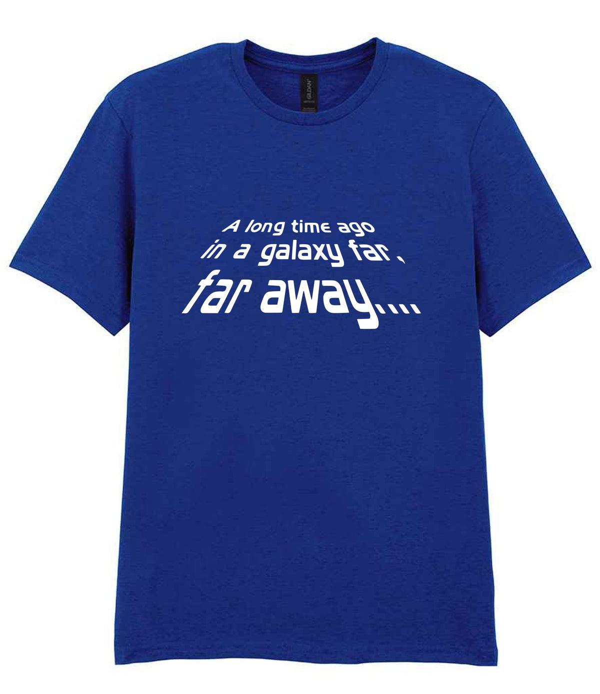 A Long Time Ago in a Galaxy Far, Far Away.... t-shirt in fan deep royal