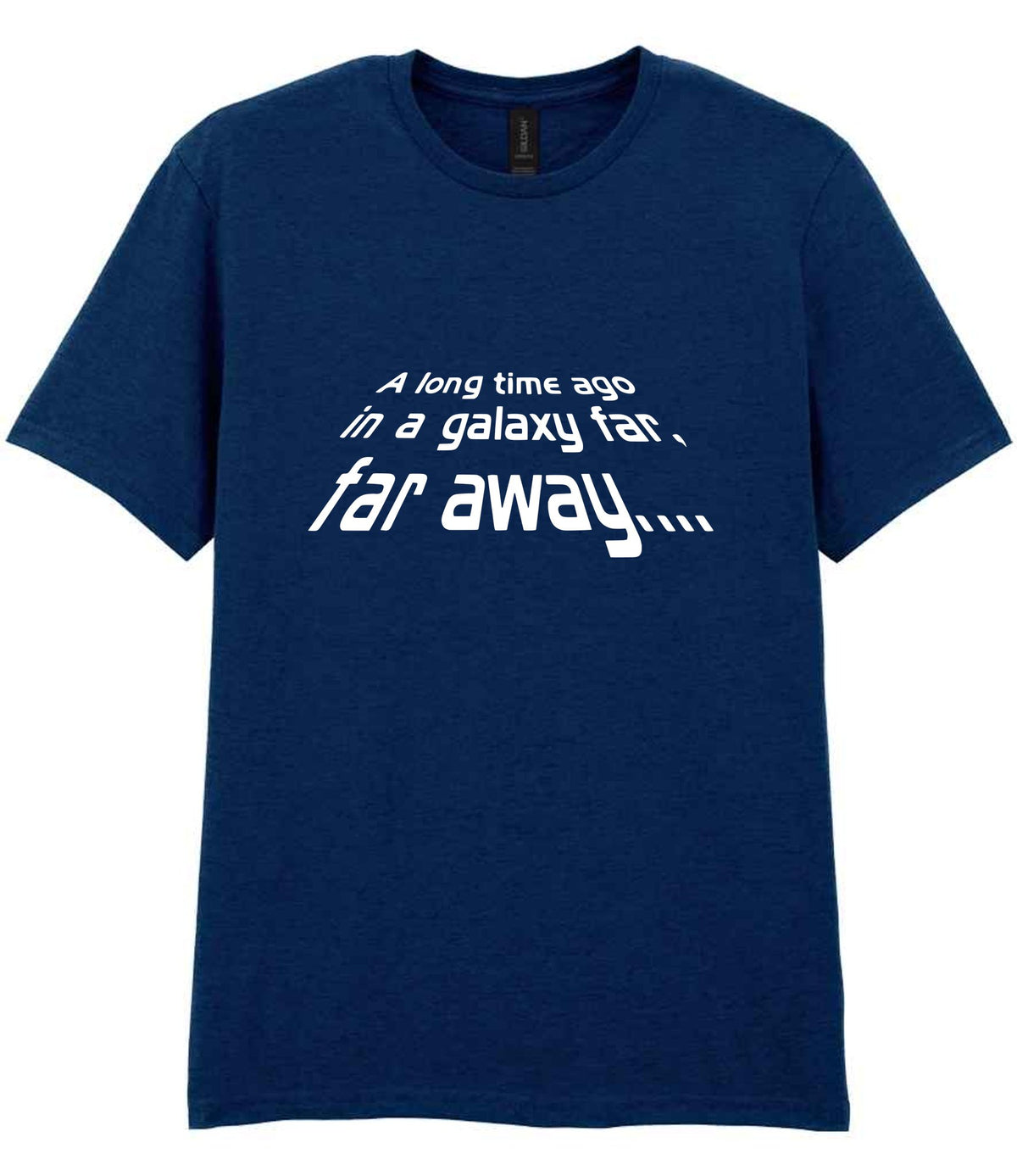 A Long Time Ago in a Galaxy Far, Far Away.... t-shirt in navy