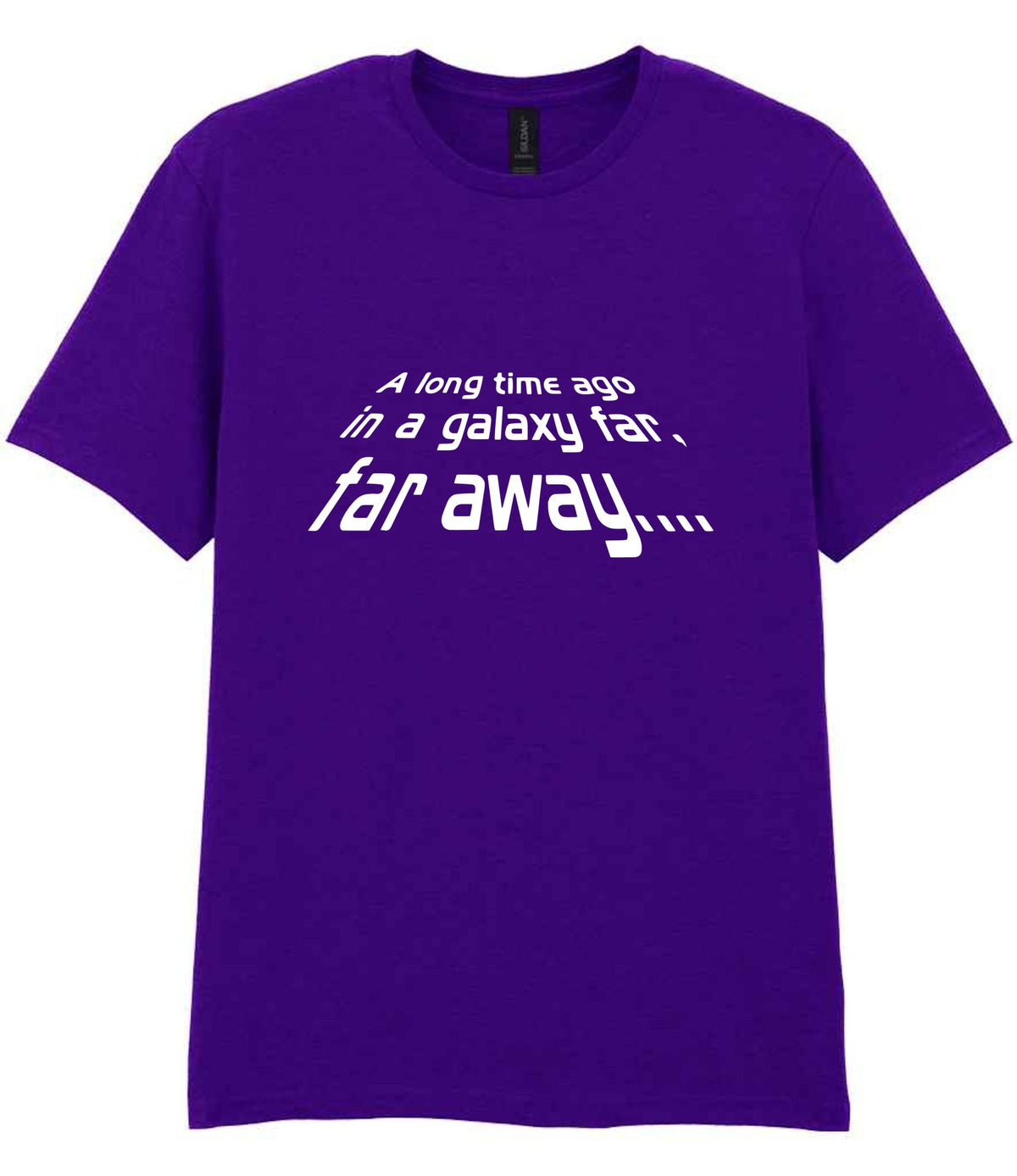 A Long Time Ago in a Galaxy Far, Far Away.... t-shirt in purple