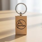 A+ Teacher wooden keyring in standard