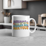 Mug piece of the Actually... All of My Systems Are Nervous Mug & Coaster Matching Set in White