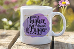 Aim Higher Dream Bigger orca 11oz standard mug in white
