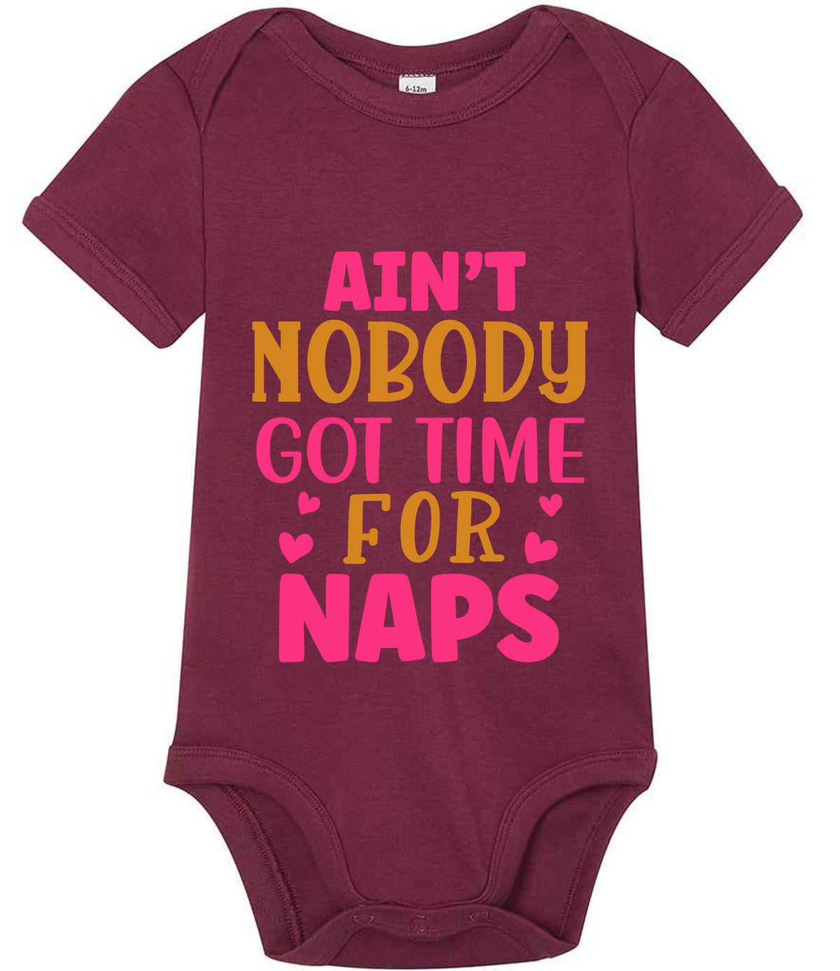 Ain't Nobody Got Time for Naps t-shirt in burgundy