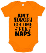 Ain't Nobody Got Time for Naps t-shirt in orange