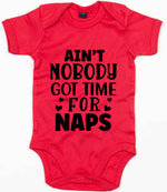 Ain't Nobody Got Time for Naps t-shirt in red