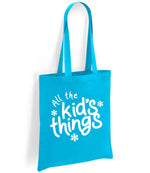All the Kid's Things tote bag in turquoise blue