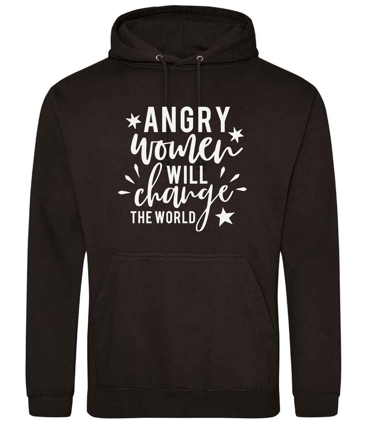 Angry Women Will Change the World hoodie in jet black