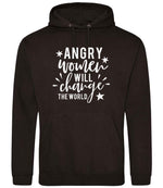 Angry Women Will Change the World hoodie in jet black