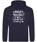 Angry Women Will Change the World hoodie in new french navy