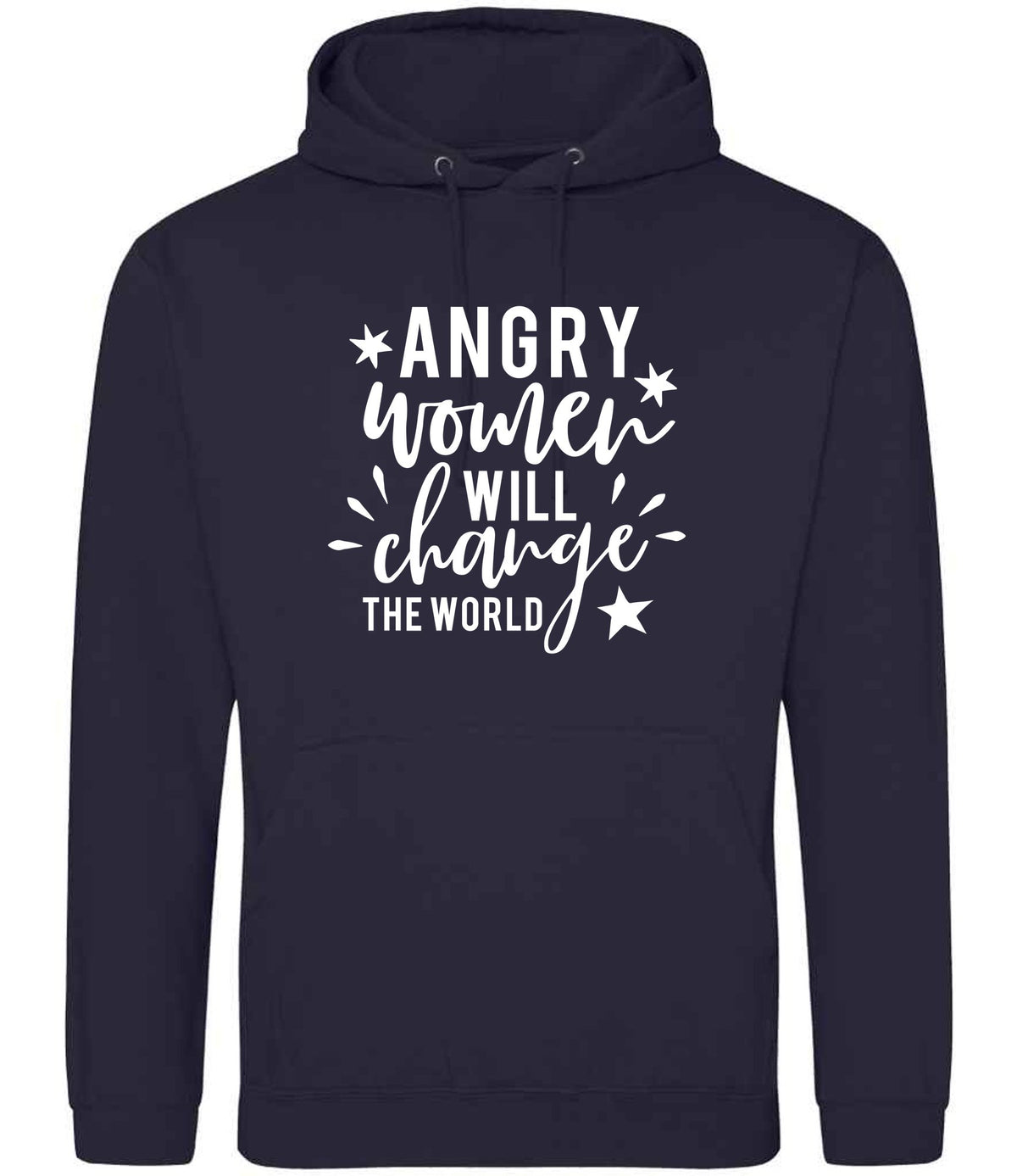 Angry Women Will Change the World hoodie in new french navy