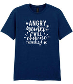 Angry Women Will Change the World t-shirt in navy