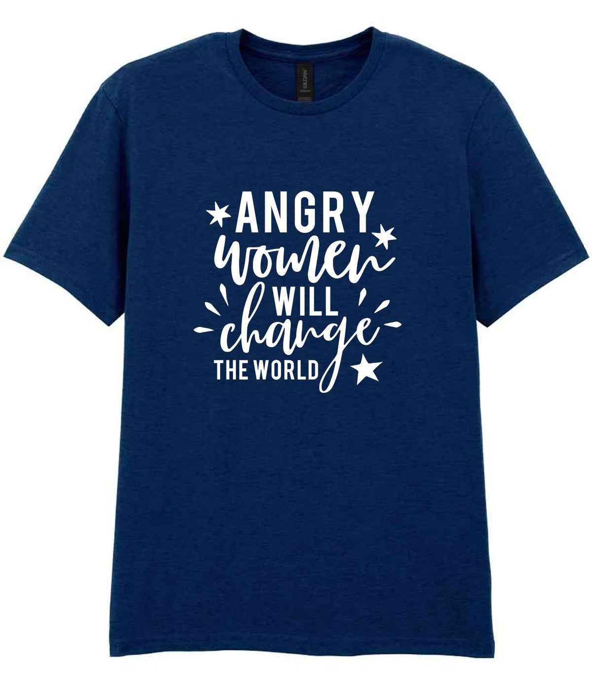Angry Women Will Change the World t-shirt in navy