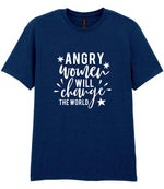 Angry Women Will Change the World t-shirt in navy