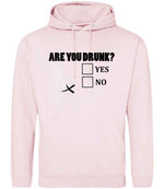 Are You Drunk? Yes No hoodie in baby pink