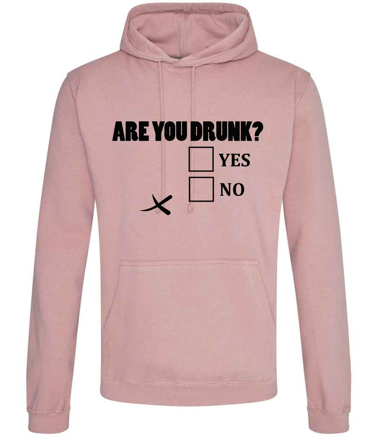 Are You Drunk? Yes No hoodie in dusty pink