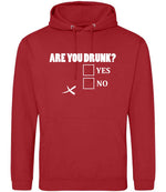 Are You Drunk? Yes No hoodie in fire red