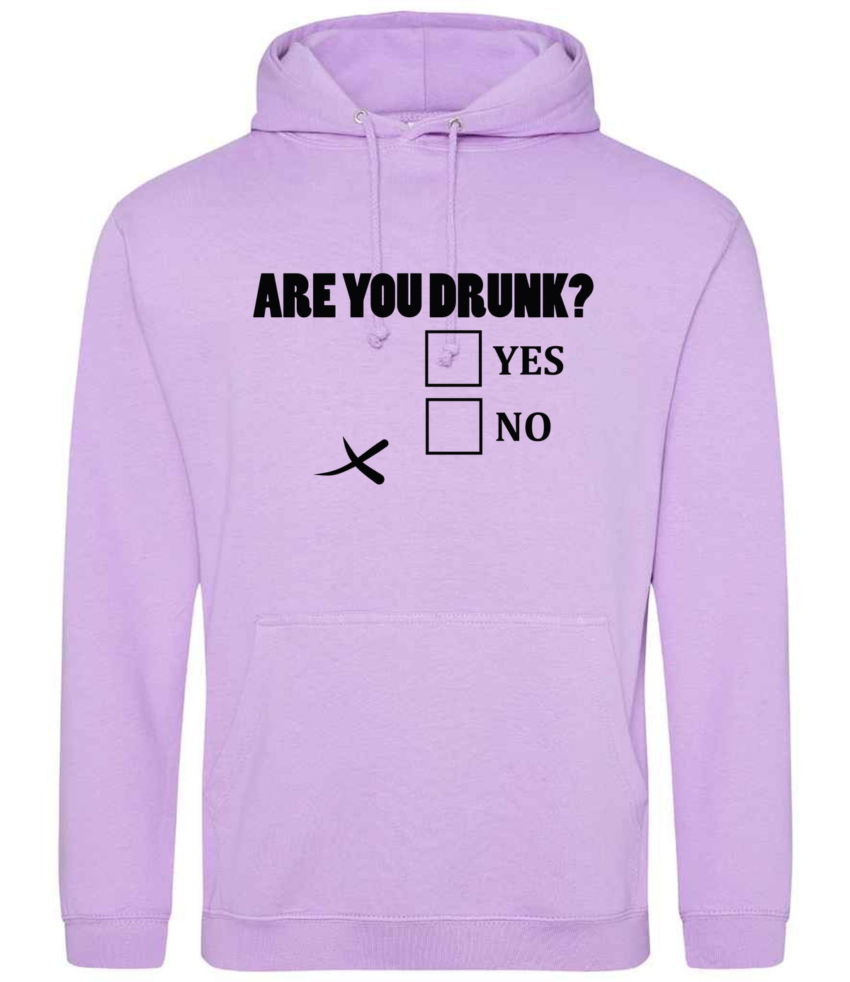 Are You Drunk? Yes No hoodie in lavender