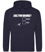 Are You Drunk? Yes No hoodie in new french navy