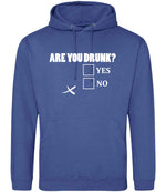 Are You Drunk? Yes No hoodie in royal blue