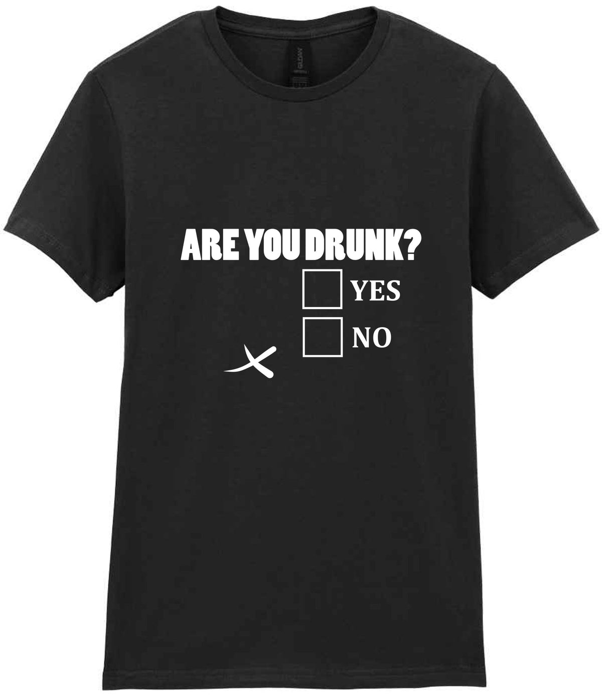 Are You Drunk? Yes No t-shirt in black