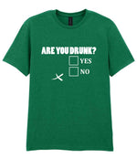 Are You Drunk? Yes No t-shirt in kelly green