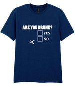 Are You Drunk? Yes No t-shirt in navy